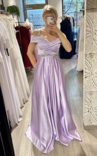 Maturitní šaty s kolovou sukní v barvě lila Velikost: L