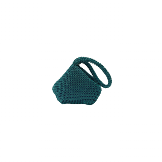 Modrá společenská kabelka  ve tvaru mošničky