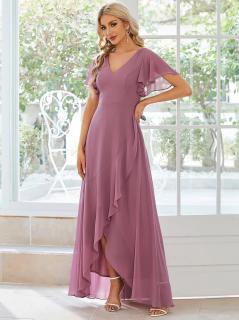 Růžové elegantní šaty pro družičky Velikost: 36 EU