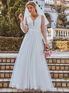 Svatební šaty s dlouhým rukávem Velikost: 38 EU
