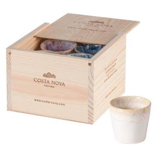 Dřevěný dárkový box na 8 espresso hrnečků Costa Nova