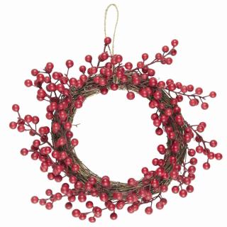 Ib Laursen - vánoční věnec s červenými bobulemi Velikost: Malý