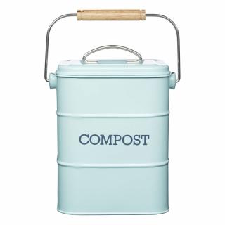 Kitchen Craft - plechový kompostér Living Nostalgia, modrý