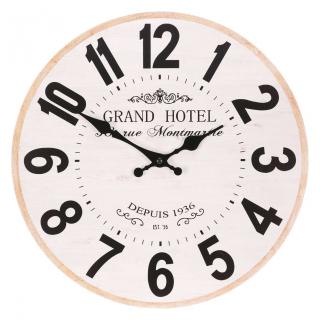 Nástěnné dřevěné hodiny Grand Hotel, 34 cm