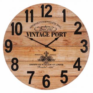 Nástěnné dřevěné hodiny Vintage Port, 58 cm
