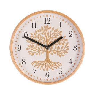 Nástěnné hodiny Tree s dřevěným rámem, 22 cm