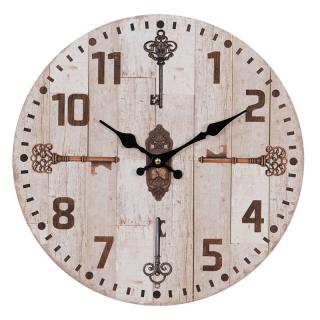 Nástěnné hodiny Zámek a klíč, 34 cm