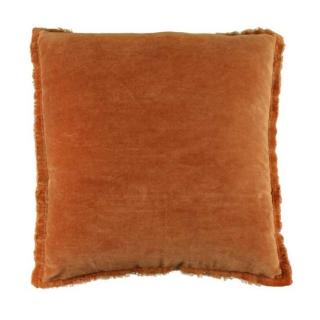 Unique Living - hladký polštář Feline Leather Brown 45x45 cm