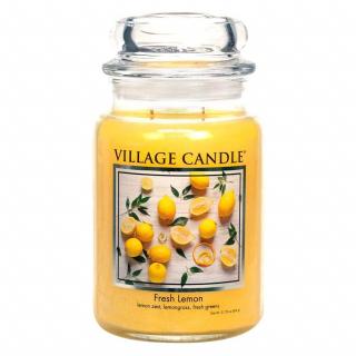 Village Candle - vonná svíčka Fresh Lemon (Svěží citrón) 737g