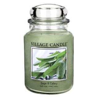 Village Candle - vonná svíčka Sage amp; Celery (Svěží šalvěj) 737g
