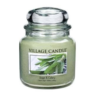 Village Candle - vonná svíčka Sage & Celery (Svěží šalvěj) 454g