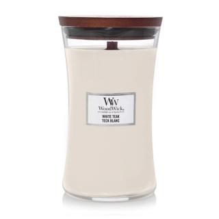 WoodWick - vonná svíčka White Teak (Bílý teak) 609g