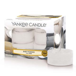 Yankee Candle - čajové svíčky Baby Powder (Dětský pudr) 12 ks