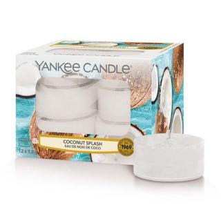 Yankee Candle - čajové svíčky Coconut Splash (Kokosové osvěžení) 12 ks