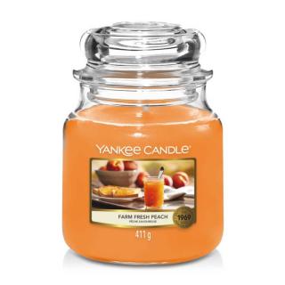 Yankee Candle - vonná svíčka Farm Fresh Peach (Čerstvá farmářská broskev) 411g