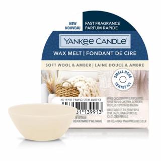 Yankee Candle - vonný vosk Soft Wool & Amber (Jemná vlna a ambra) 22g