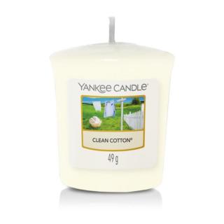Yankee Candle - votivní svíčka Clean Cotton (Čistá bavlna) 49g