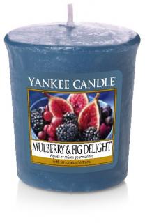 Yankee Candle - votivní svíčka Mulberry & Fig Delight (Lahodné moruše a fíky) 49g