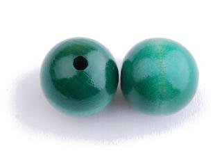 Dřevěné korálky 20mm - 2ks Barva: smaragdová