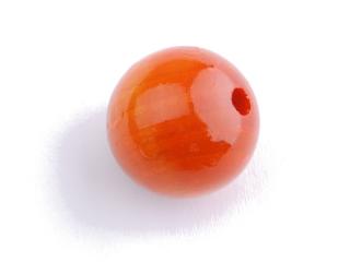 Dřevěné korálky 25mm - 1ks Barva: oranžová
