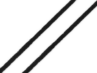 Gumička kulatá na roušky černá 2,5mm - 10m