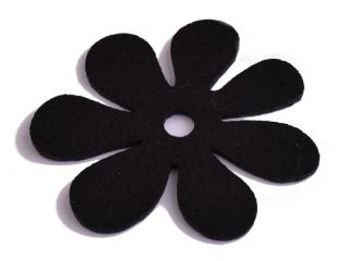 Květina z filcu 1ks Barva: černá