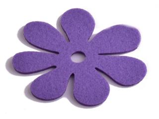 Květina z filcu 1ks Barva: sv. fialová