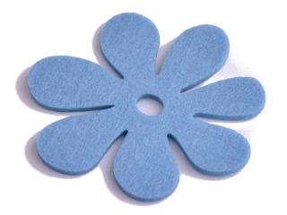 Květina z filcu 1ks Barva: sv. modrá