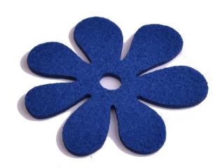 Květina z filcu 1ks Barva: tm. modrá