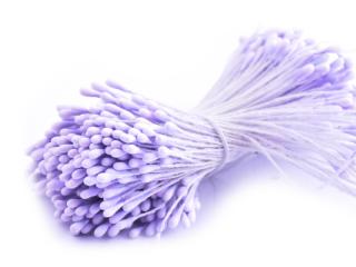 Květinové pestíky 2mm - matné Barva: sv. fialová