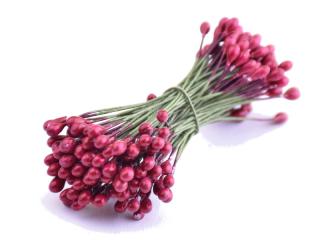 Květinové pestíky 3mm - lesklé Barva: fuchsiová