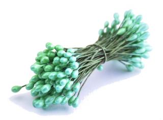 Květinové pestíky 3mm - lesklé Barva: Zelená