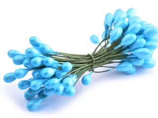 Květinové pestíky 6mm - lesklé Barva: tyrkysová