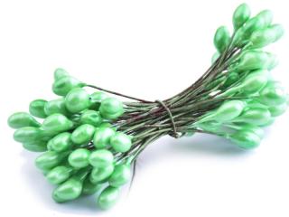 Květinové pestíky 6mm - lesklé Barva: Zelená