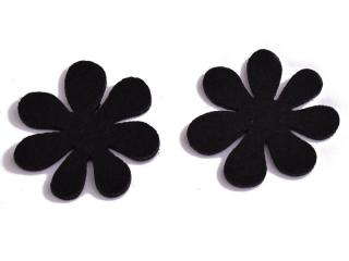 Květy z filcu 2ks Barva: černá