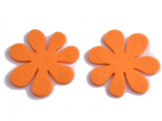 Květy z filcu 2ks Barva: oranžová