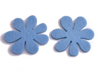 Květy z filcu 2ks Barva: sv. modrá