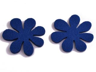 Květy z filcu 2ks Barva: tm. modrá