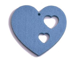 Srdíčko z filcu 1ks Barva: sv. modrá