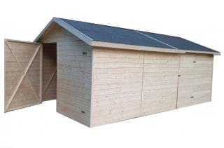Dřevěná garáž 3,3x4,8m (19mm) (Dřevěná garáž 3,3x4,8m (19mm))