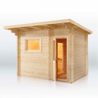 Venkovní sauna ZAFRA 200 x 300 cm, 24mm (Dřevěná venkovní zahradní sauna ZAFRA 200 x 300 cm, 24mm)