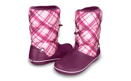 Crocband Winter Boot Plaid - plum