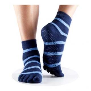 Full Toe Ankle Grip - blue/blue stripe