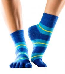 Full Toe Ankle Grip - blue with yellow stripe