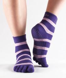 Full Toe Ankle Grip - purple stripe
