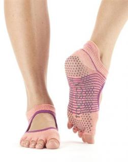 Half Toe Bellarina Grip - persimon stripe