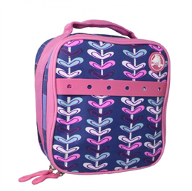 Kids Printed Lunchbag - oblong heart/plaid