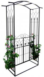 GardenLine zahradní pergola kovová + vrátka DEN9074