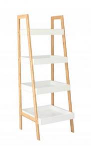 HomePRO PHO5810 Regál, Policový žebřík 36x35x100 cm, bílá