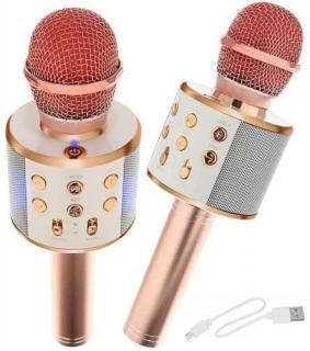 ISO Světle růžový karaoke mikrofon s reproduktorem 9002